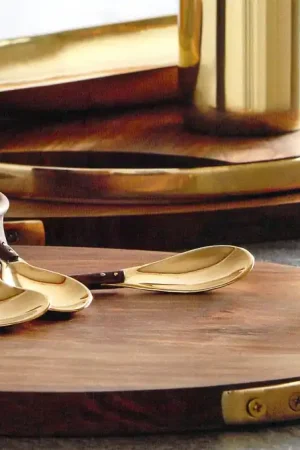 Affordable Liquid Brass Spoon Collection - Set Of 3