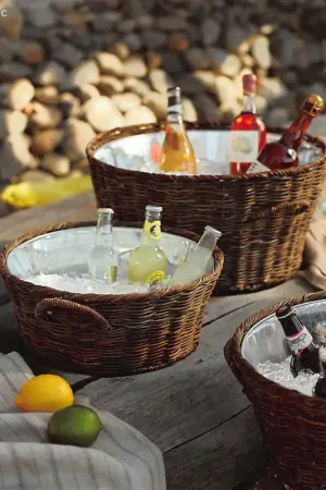 Rustic Willow Party Buckets - Set/3 Hot Picks