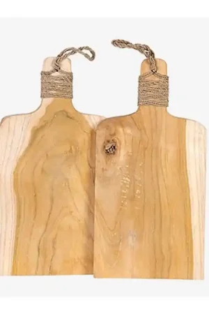 Rifle Serving Board, Seagrass Handle Set of 2 (4 Pieces) by Jeffan Deal