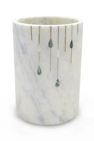 Money Back Guarantee A&B Home Elegant White Marble Wine Cooler