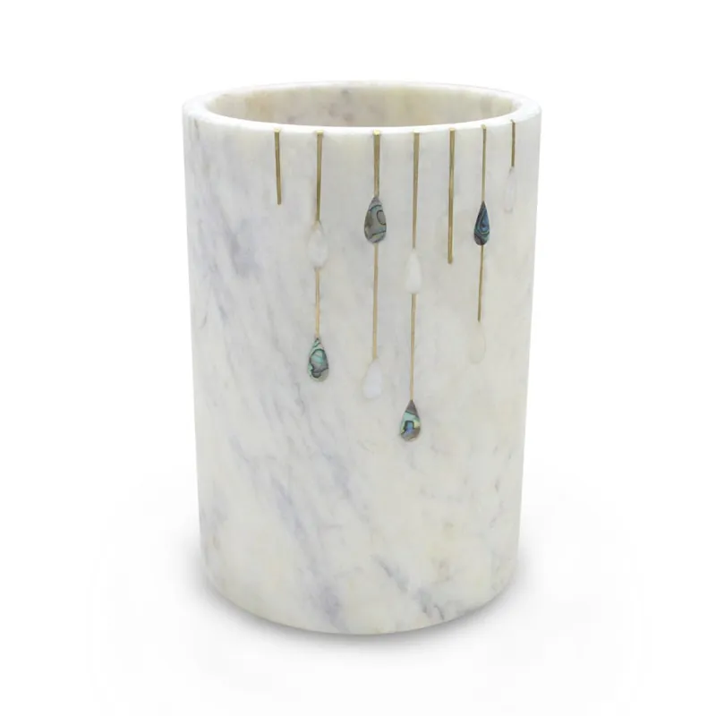 Money Back Guarantee A&B Home Elegant White Marble Wine Cooler