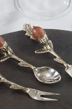Final Sale Acorn Cocktail Knife - Set of 4 by Saro