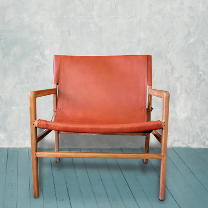 Artisan Living, Armchair, Teak, Leather Best Choice