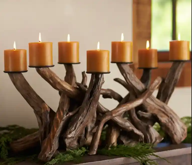 Driftwood Natural Dark Candelabra, Horizontal & Vertical Weekend Sale