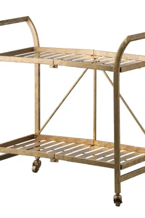 Place Order A&B Home Cleo Golden Serving Cart
