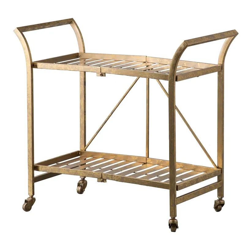 Place Order A&B Home Cleo Golden Serving Cart