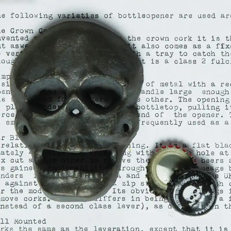 Secure Checkout HomArt Skull Bottle Opener - Natural - Set of 6 -Natural