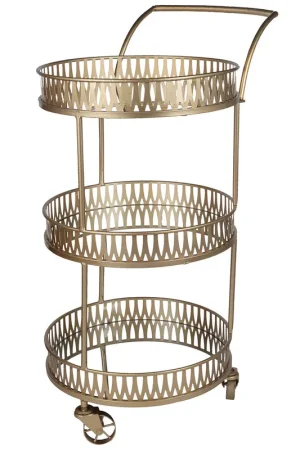 Hot Deal A&B Home Urban Vogue Round Bar Cart
