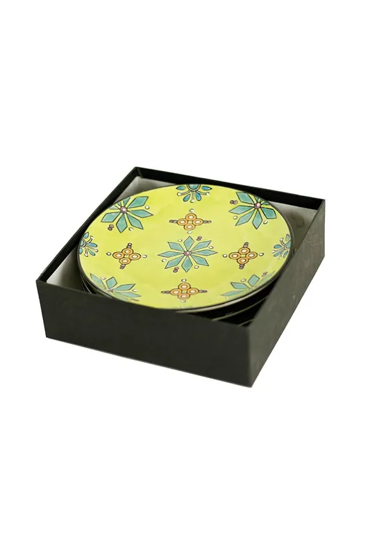 Handpainted Bright Ceramic Plates - Green by Vagabond Vintage Affordable