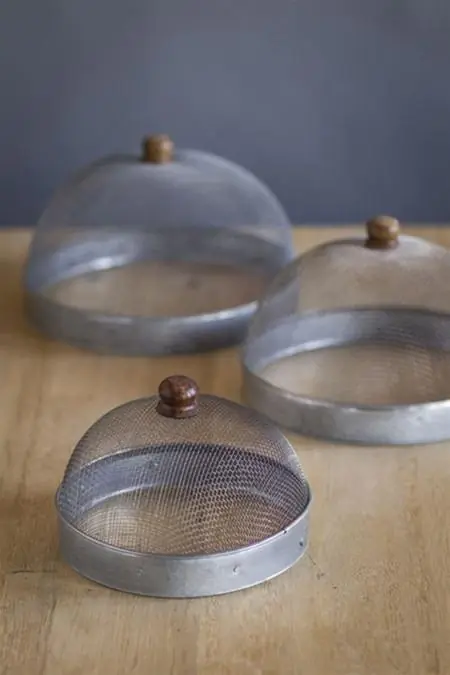 Vagabond Vintage Nesting Metal Wire Covers with Wood Handles Buy Direct