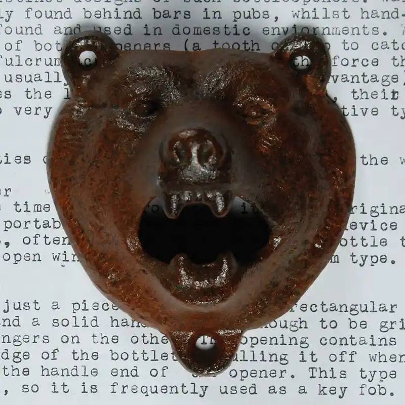 HomArt Bear Bottle Opener - Rust - Set of 6 -Rust Latest