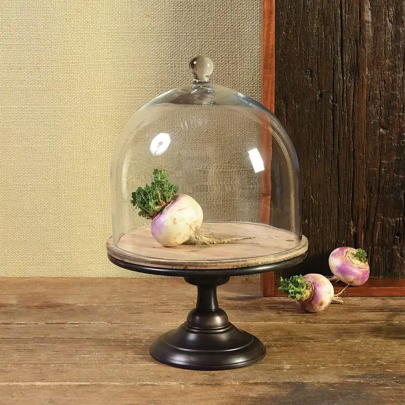 HomArt Glenn Wood and Metal Pedestal -Natural Don’t Miss Out