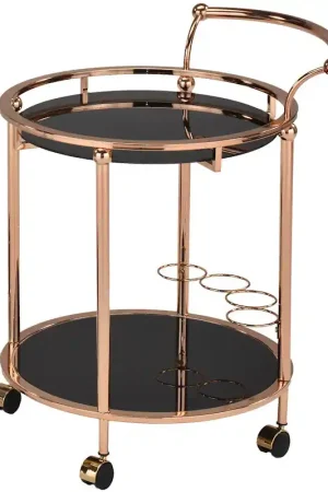 Hot Picks A&B Home Glass/Metal Service Trolley