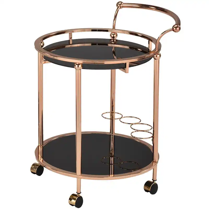 Hot Picks A&B Home Glass/Metal Service Trolley