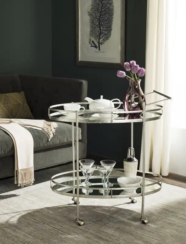 Special Discount Safavieh Dante Bar Cart - Silver, Clear