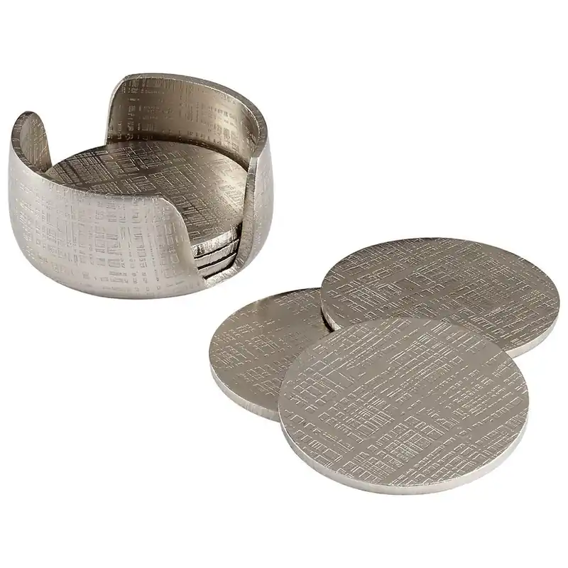 Best Seller Nickel Coasters - Silver-Grey-Smoke