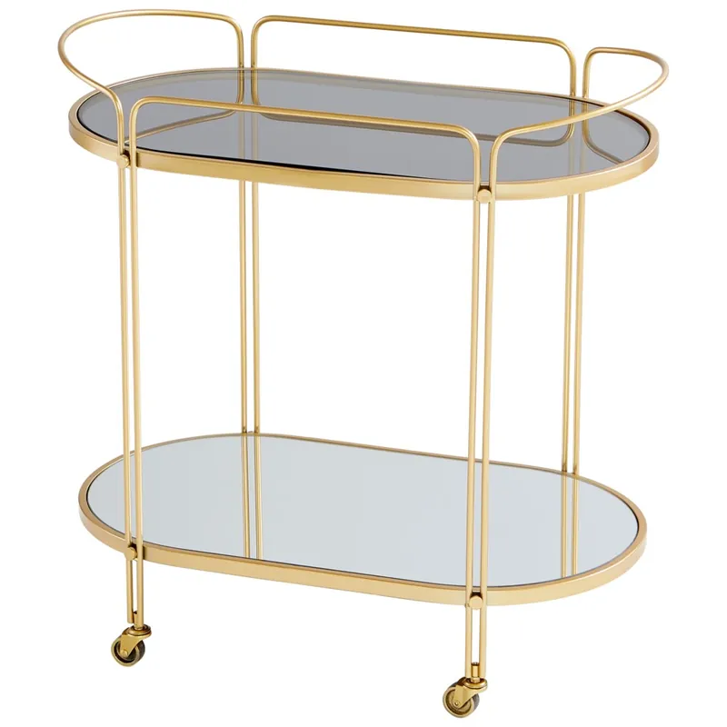 Motif Bar Cart - Gold-Amber Limited Time