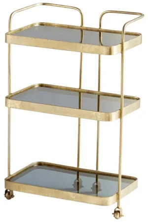 High Quality Taverna Bar Cart - Gold-Amber