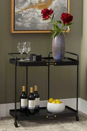Bow Tie Bar Cart - Black Deal
