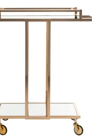 Viral Safavieh Capri 2 Tier Rectangle Bar Cart - Gold,