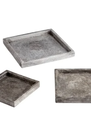Limited Time Gryphon Tray By Cyan Design - Silver-Grey-Smoke