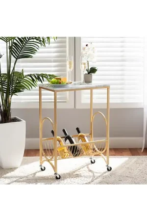 Baxton Studio Jacek Modern and Contemporary Gold Finished Metal Wine C Price Cut