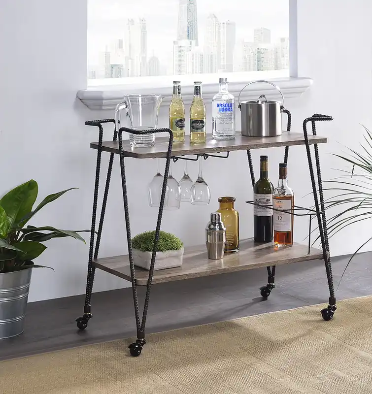 Black Metal Serving Cart By Homeroots - 319142 Hot Picks
