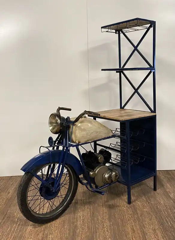 Blue Half-Bike Bar By Homeroots Hassle-Free Returns