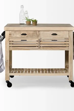 Instant Buy Modern Farmhouse Rolling Kitchen Island Or Bar Cart By Homeroots