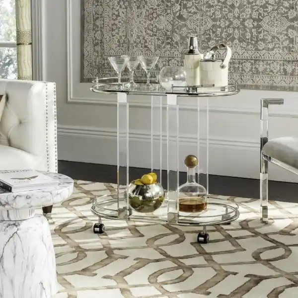 Hot Picks Safavieh Lennon Bar Trolley - Silver