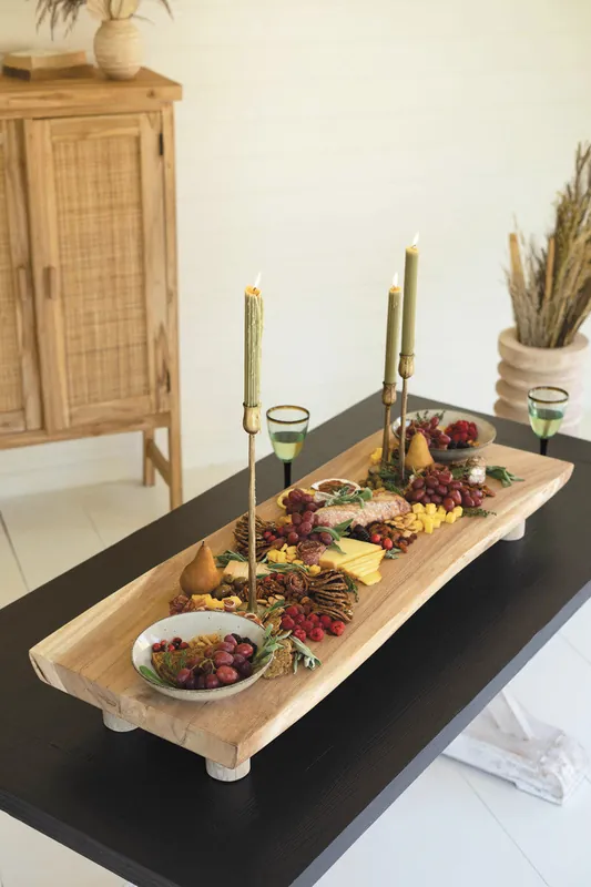 Handmade Giant Acacia Wood Charcuterie Board By Kalalou
