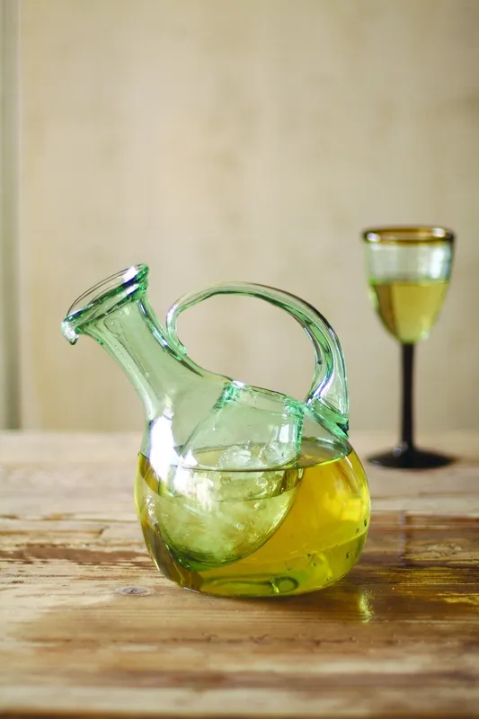 Holiday Sale Kalalou Tilted Wine Decanter With Ice Pocket - Green