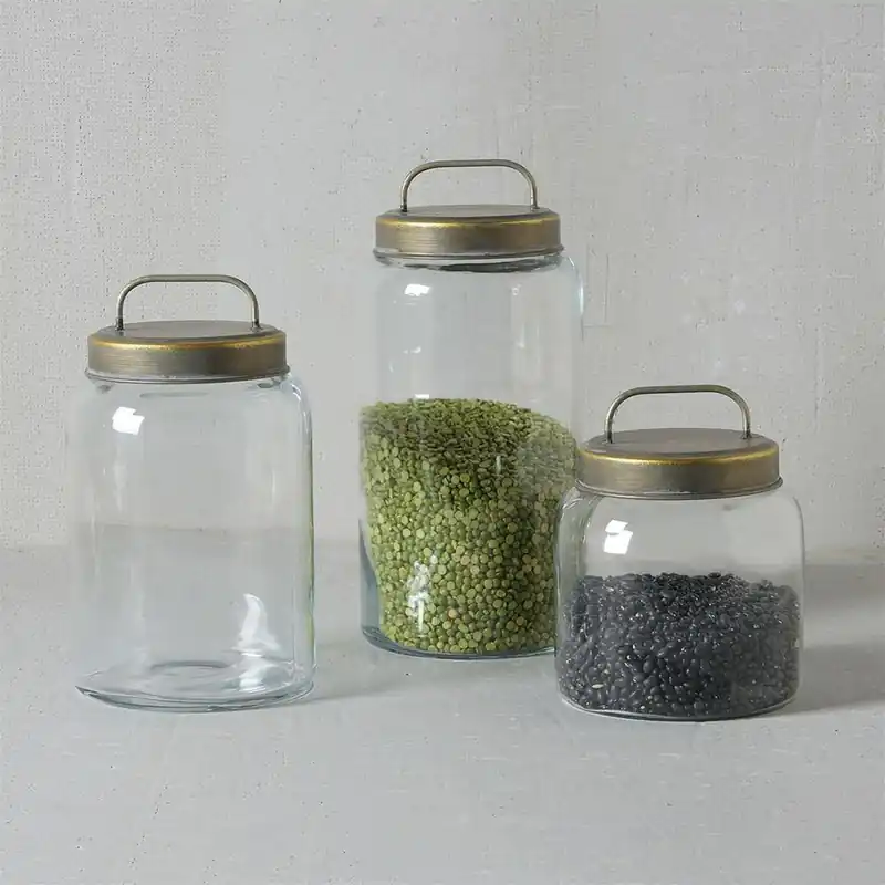 Archer Canister with Metal Lid - Set Of 2 By HomArt Modern