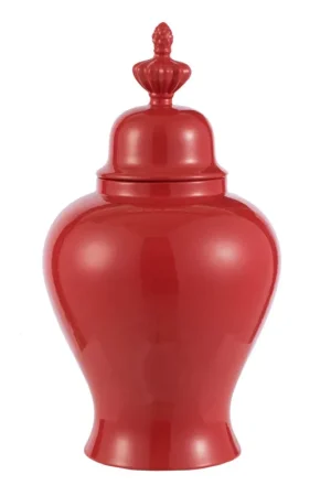 A&B Home Red Ceramic Jar Free Returns