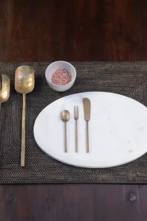 Limited Edition Hayes Salad Servers, Brass - Brass Set Of 2 By HomArt