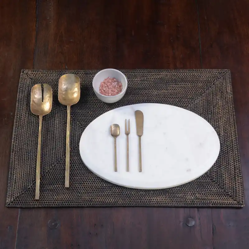 Limited Edition Hayes Salad Servers, Brass - Brass Set Of 2 By HomArt