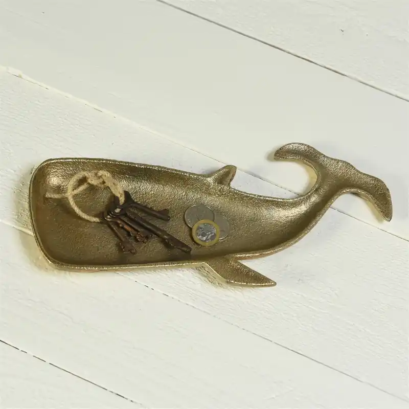 High Quality Whale Plate, Brass Set Of 2 By HomArt