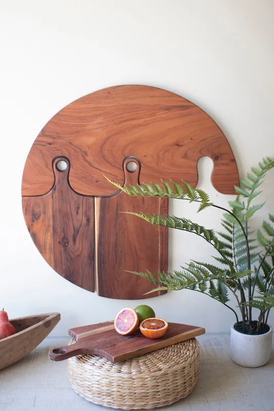 Hanging Acacia Wood Cutting Boards By Kalalou Authentic