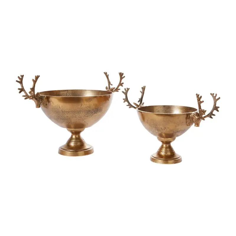 Free Shipping Golden Buck Bowl 16"x 9.25"x 11" By Accent Decor