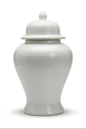 19" White Temple Jar Set Of 2 By Tozai Home Top Rated
