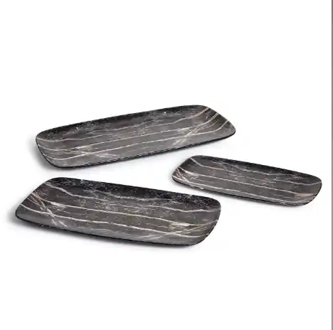 Editor’s Pick Faux Wood Platter Set Of 6 By Tozai Home