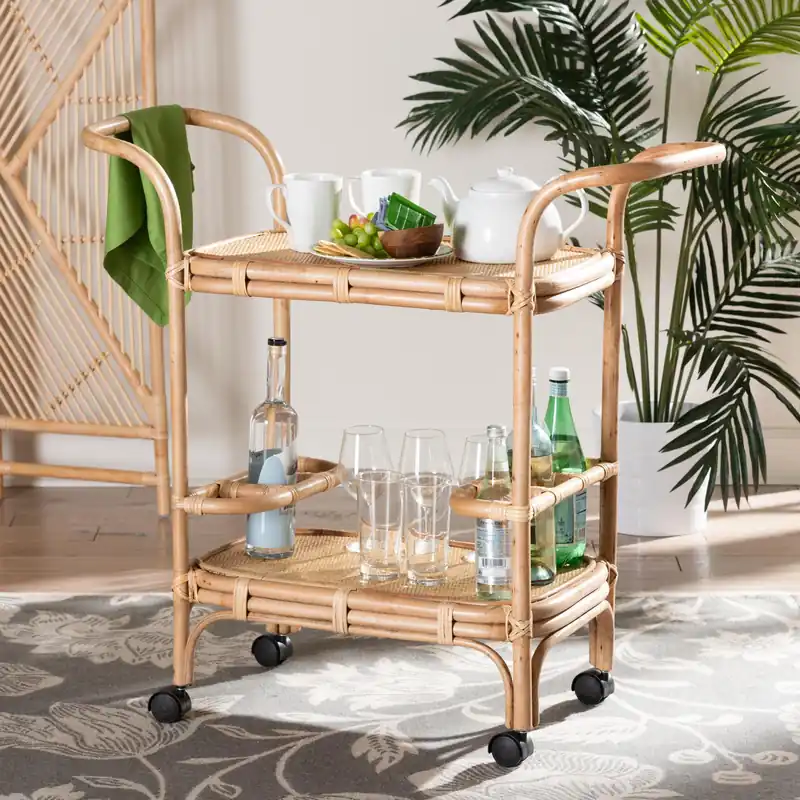 Baxton Studio bali & pari Hadia Modern Bohemian Natural Brown Rattan W Get Yours