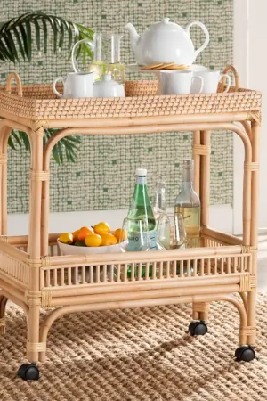 Deal Baxton Studio bali & pari Lombok Modern Bohemian Natural Brown Rattan
