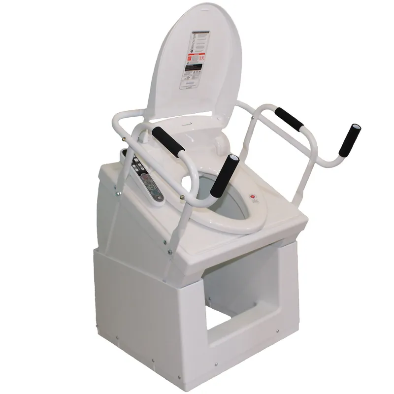 Throne Buttler 37" Powered Toilet Lift Chair With 28" Wide Handle Bar, Upgraded Electric Bidet Toilet Seat and Fitted Splash Guard Final Sale