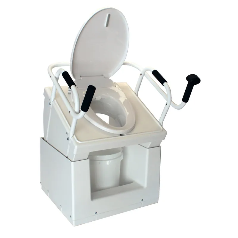 Bargain Throne Buttler 37" Powered Bedside Toilet Lift With 26" Standard Handle Bar, Upgraded Soft Close Toilet Seat and Commode Conversion Kit