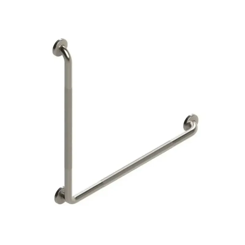Certified HealthCraft Easy Mount Knurled Stainless L-Shaped Grab Bar