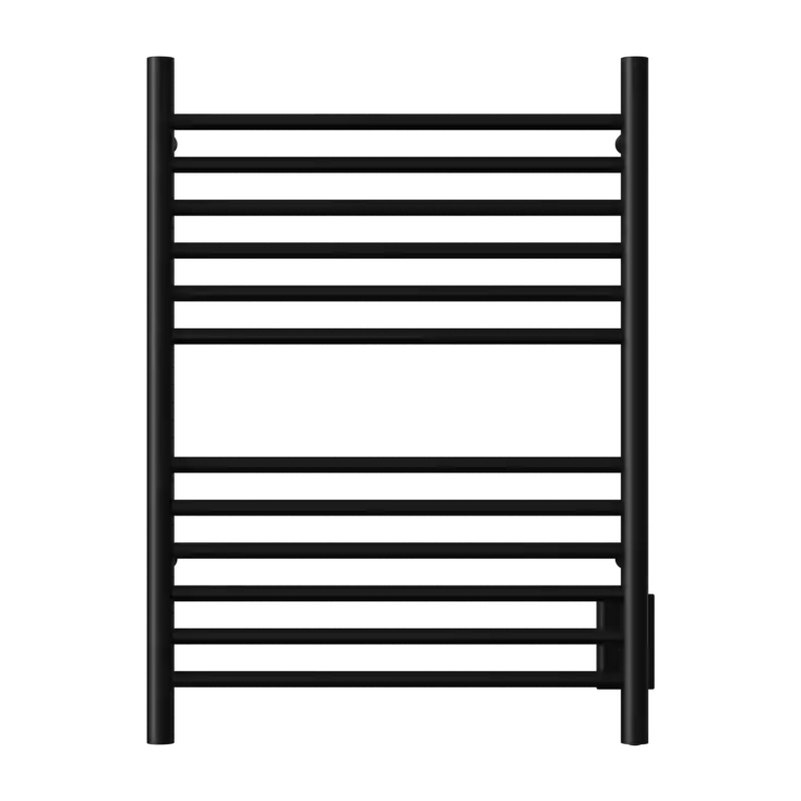In Demand Amba Cape 2332 12-Straight Bar Hardwired Matte Black Towel Warmer