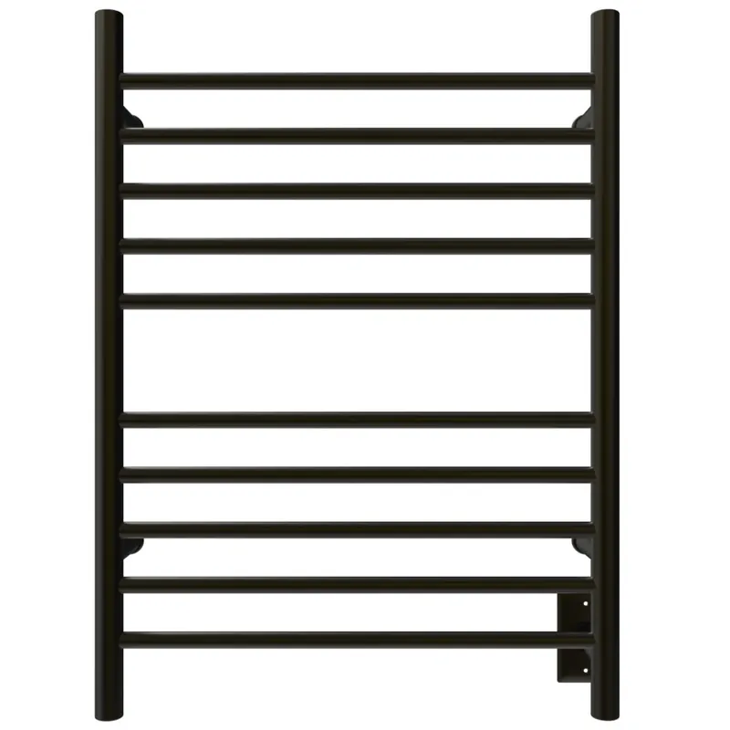 Amba Radiant Straight 10-Bar Brushed Bronze Hardwired and Plug-In Combo Towel Warmer Next Day Delivery