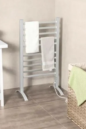 Last Chance Costway 2-in-1 150W Freestanding and Wall-mounted Towel Warmer Drying Rack with Timer