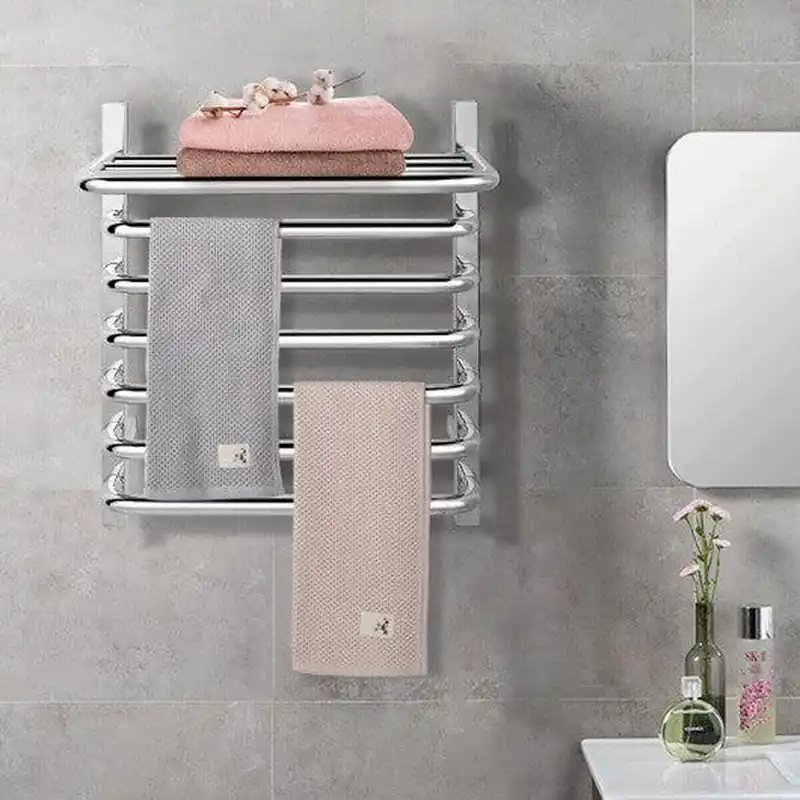Authentic Costway 10-Bar Wall Mounted Towel Warmer Stainless Steel Towel Rack